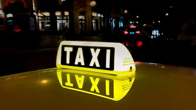 Taxi at night