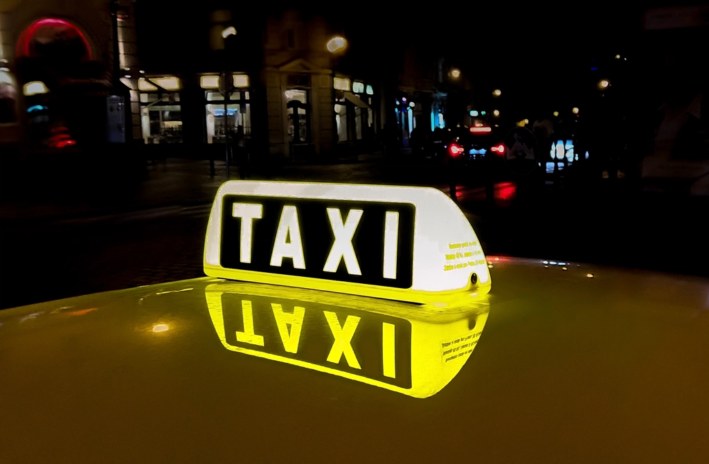 Taxi at night
