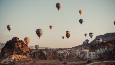 hot air balloons in the sky during daytime