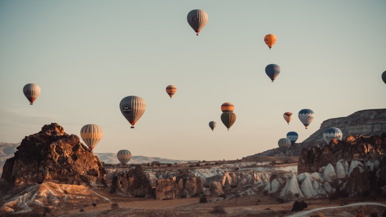 hot air balloons in the sky during daytime