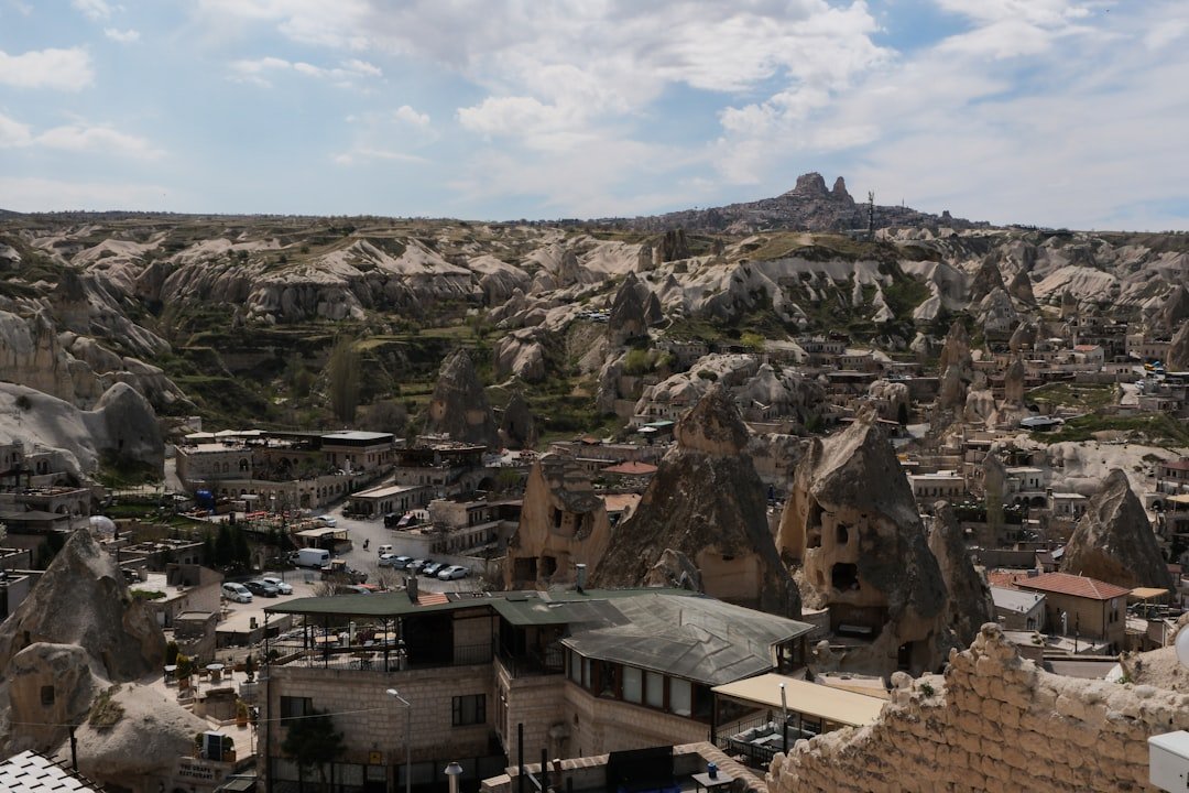 a view of a mountain town in the desert